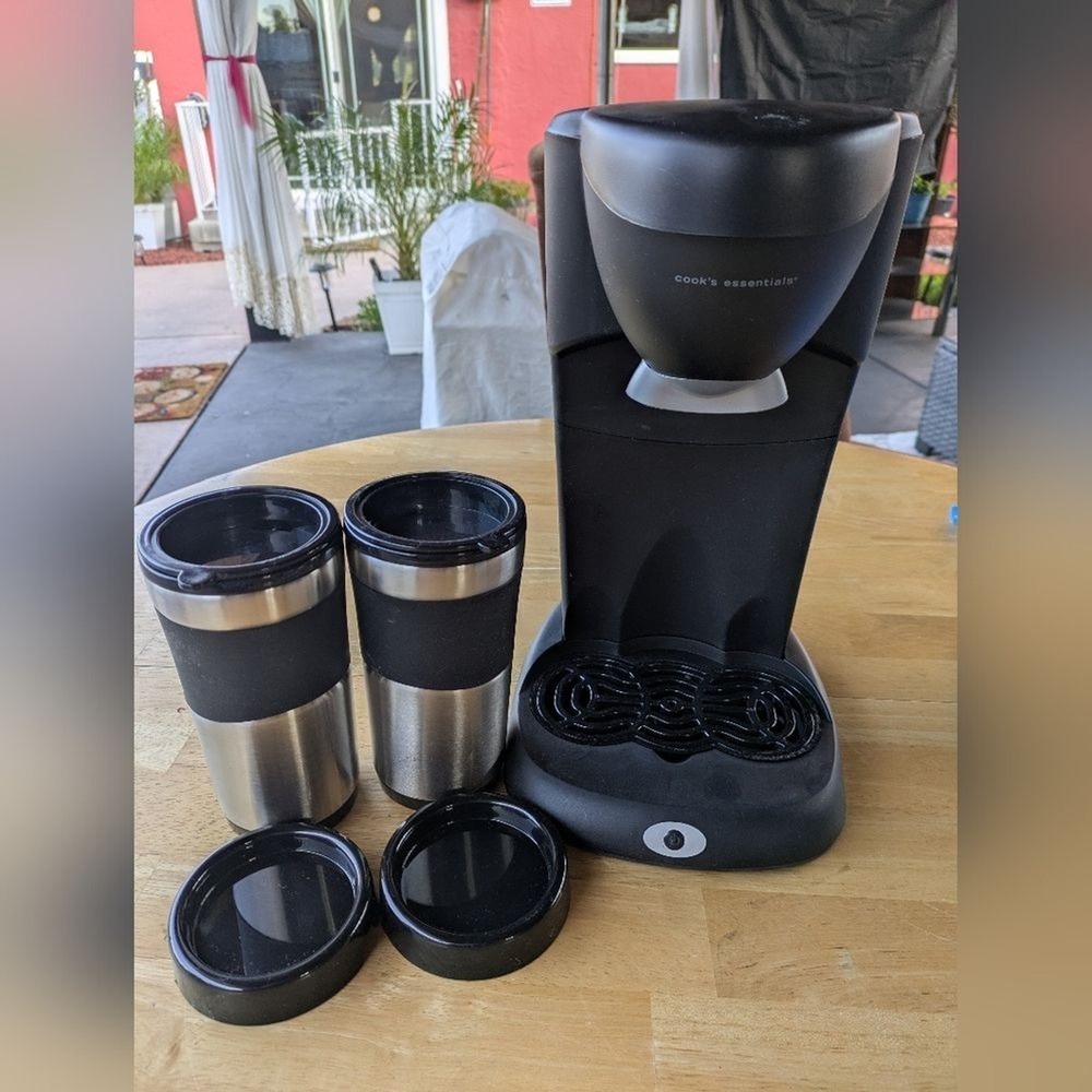 Cook's Essentials Single Serve Coffee Maker Black